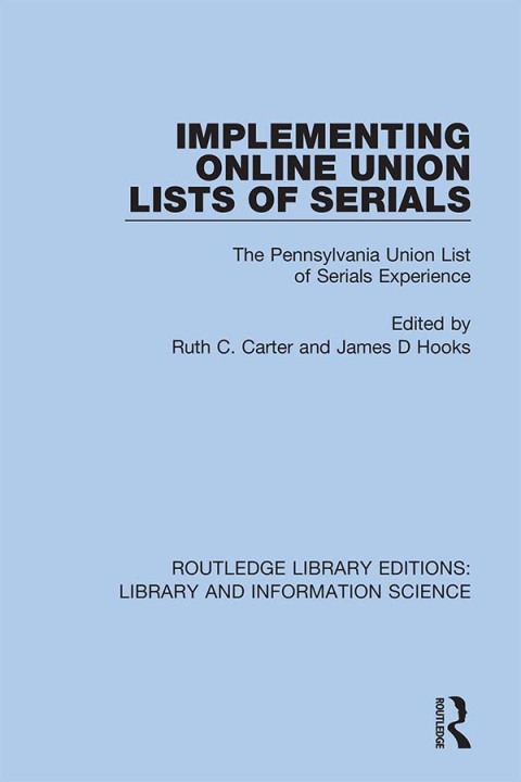 Cover image for book Implementing Online Union Lists of Serials
