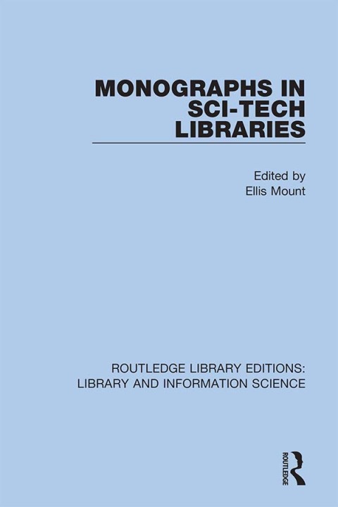 Cover image for book Monographs in Sci-Tech Libraries