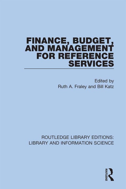 Cover image for book Finance, Budget, and Management for Reference Services