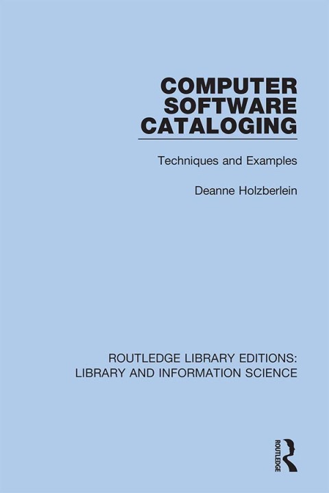 Cover image for book Computer Software Cataloging