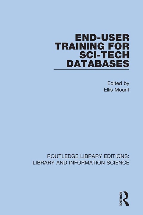 Cover image for book End-User Training for Sci-Tech Databases