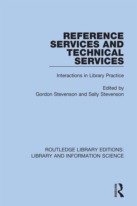 Cover image for book Reference Services and Technical Services