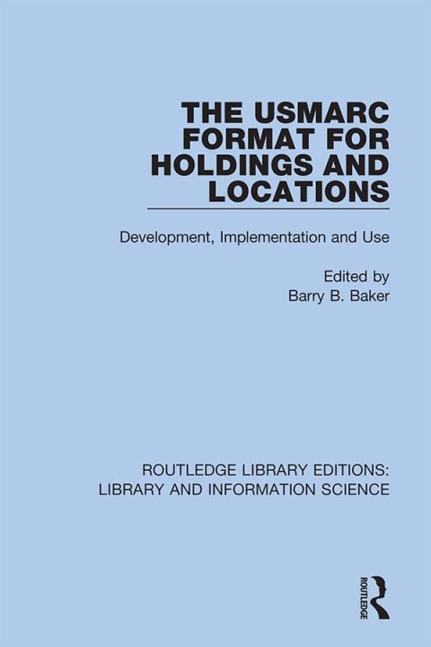 Cover image for book The USMARC Format for Holdings and Locations