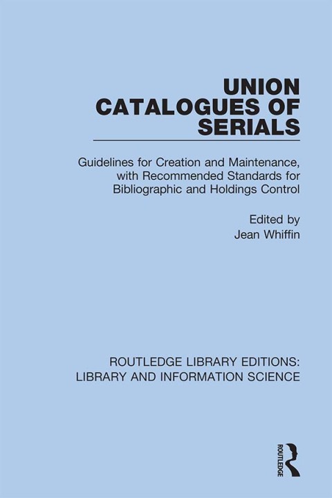 Cover image for book Union Catalogues of Serials