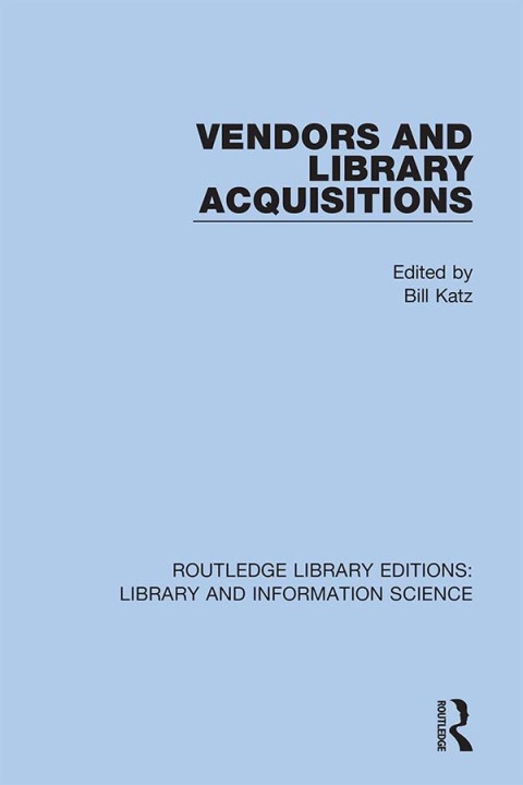 Cover image for book Vendors and Library Acquisitions