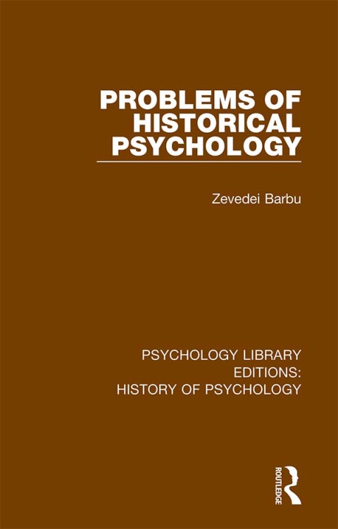 Cover image for book Problems of Historical Psychology