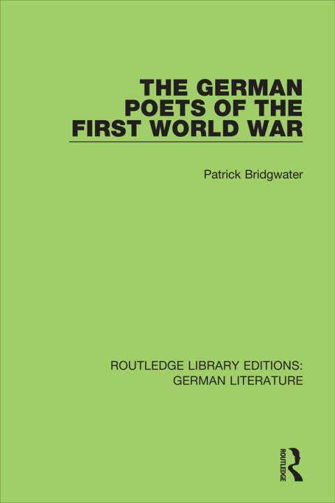 Cover image for book The German Poets of the First World War