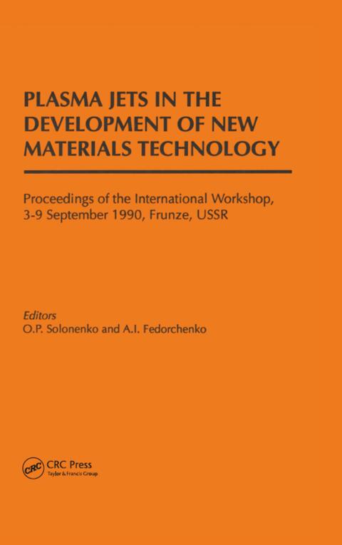 Cover image for book Plasma Jets in the Development of New Materials Technology