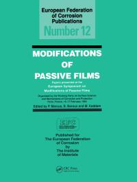صورة الغلاف: Modifications of Passive Films 1st edition 9780901716521