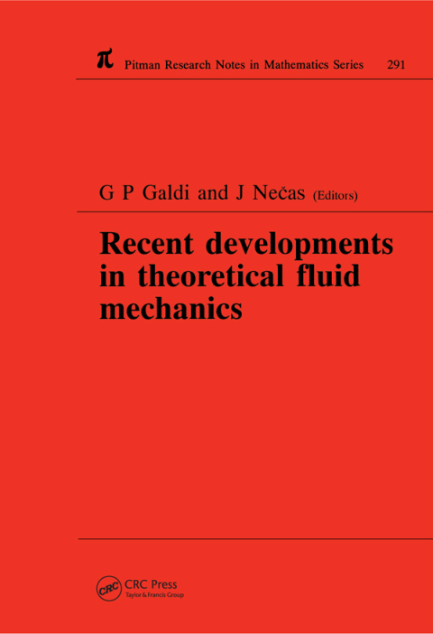 Cover image for book Recent Developments in Theoretical Fluid Mechanics