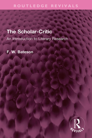 The Scholar-Critic