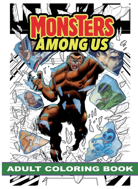 Cover image for book Monsters Among Us: Adult Coloring Book
