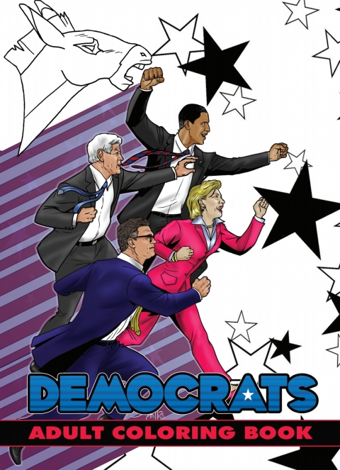 Cover image for book Political Power: Democrats Adult Coloring Book