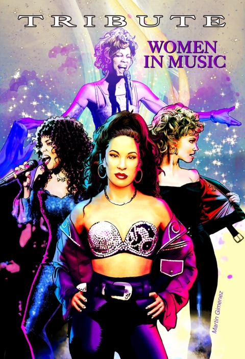 Cover image for book Tribute: Women in Music:  Olivia Newton-John, Whitney Houston, Donna Summer & Selena Quintanilla Pérez