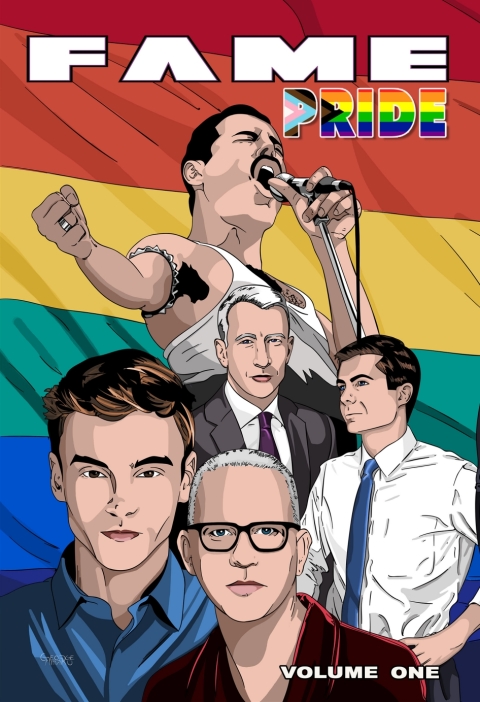 Cover image for book FAME: Pride: Pete Buttigieg, Anderson Cooper, Tom Daley, Freddie Mercury and Ryan Murphy