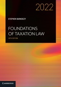 Cover image: Foundations of Taxation Law 2022 14th edition 9781009154437