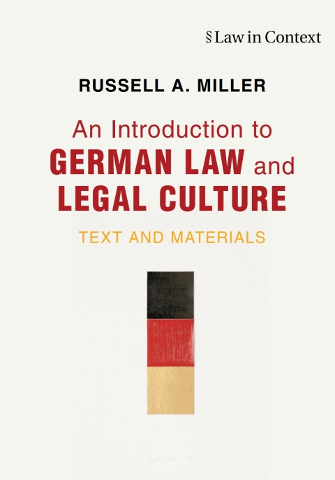 Cover image for book An Introduction to German Law and Legal Culture