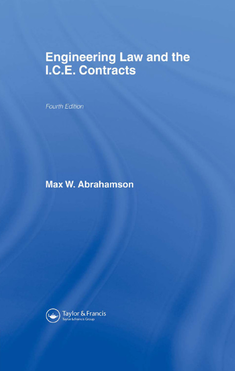 Cover image for book Engineering Law and the I.C.E. Contracts