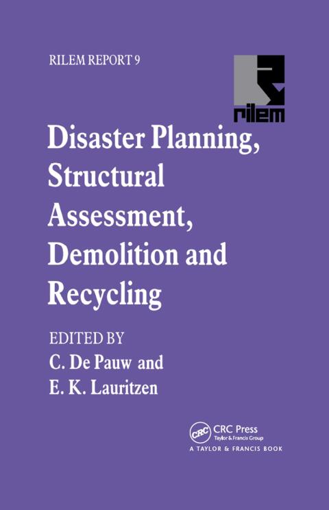 Cover image for book Disaster Planning, Structural Assessment, Demolition and Recycling