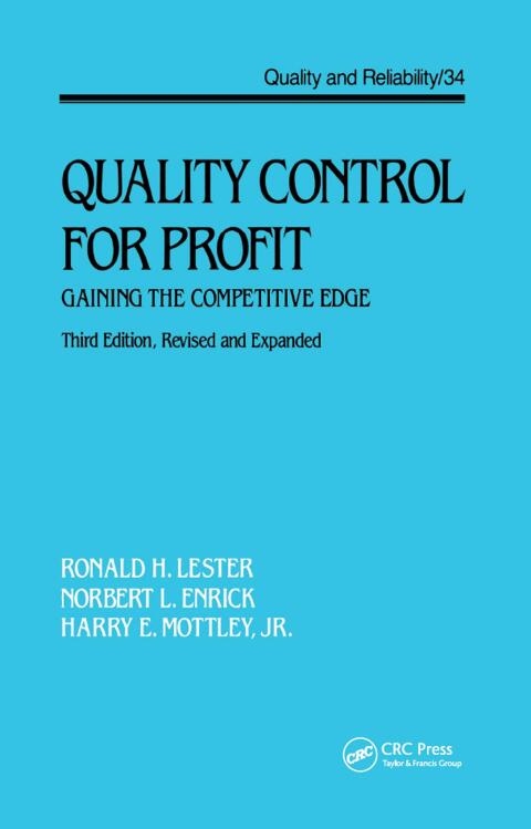 Cover image for book Quality Control for Profit