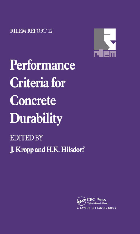 Cover image for book Performance Criteria for Concrete Durability