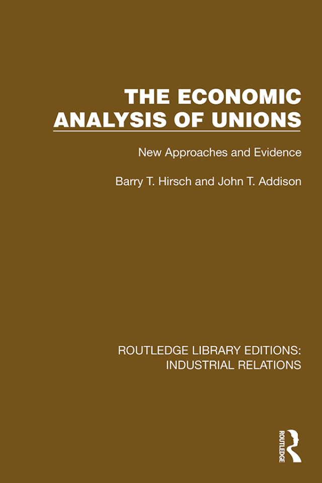 The Economic Analysis of Unions