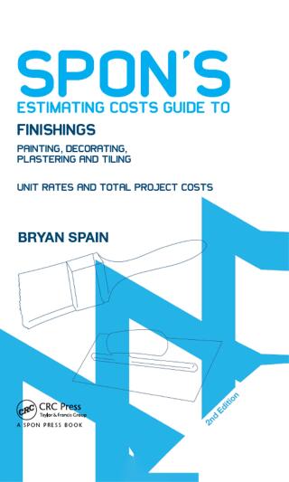 Spon's Estimating Costs Guide to Finishings