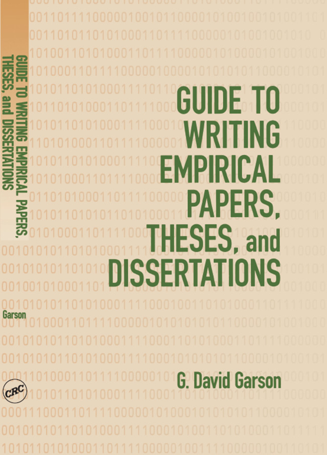 Guide to Writing Empirical Papers, Theses, and Dissertations