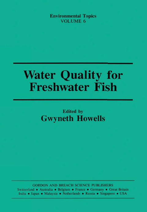 Cover image for book Water Qual Freshwater Fish