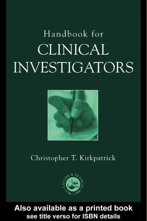 Cover image for book Handbook for Clinical Investigators