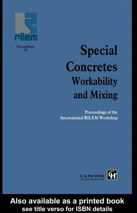 Cover image for book Special Concretes - Workability and Mixing