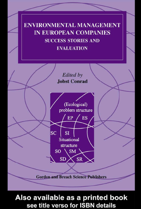 Cover image for book Environmental Management in European Companies