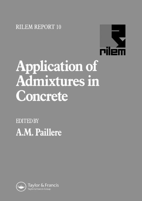 Cover image for book Application of Admixtures in Concrete