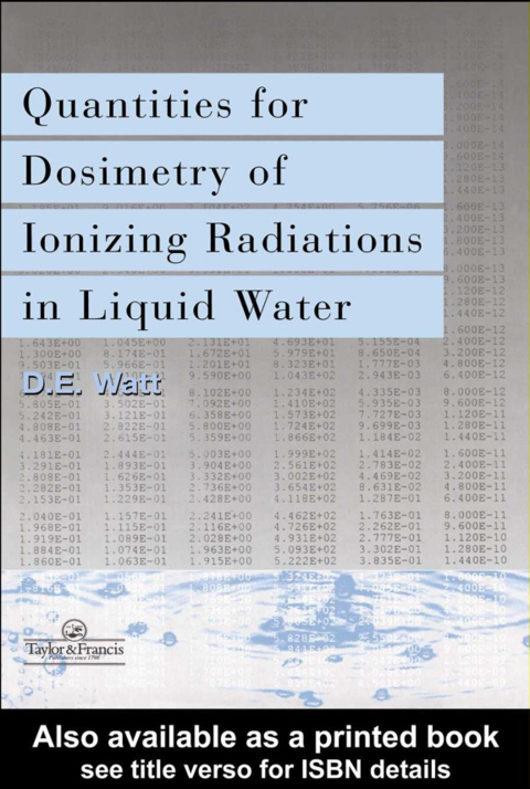 Cover image for book Quantities For Generalized Dosimetry Of Ionizing Radiations in Liquid Water