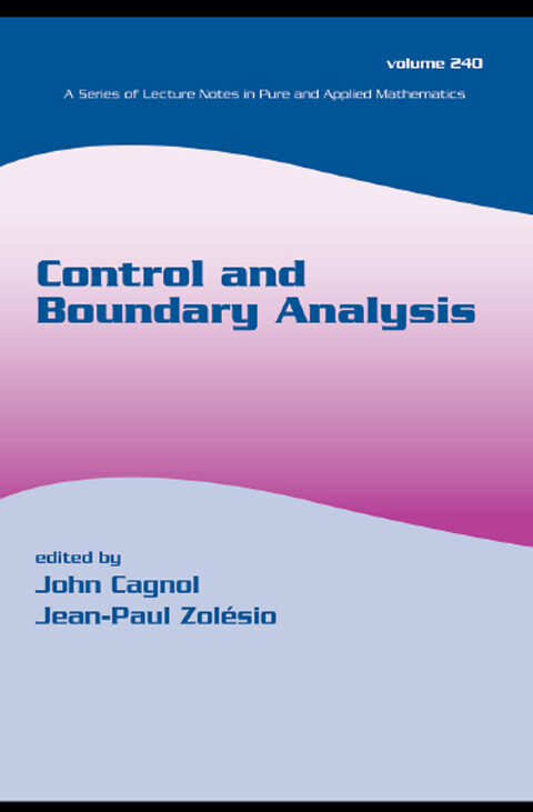 Cover image for book Control and Boundary Analysis