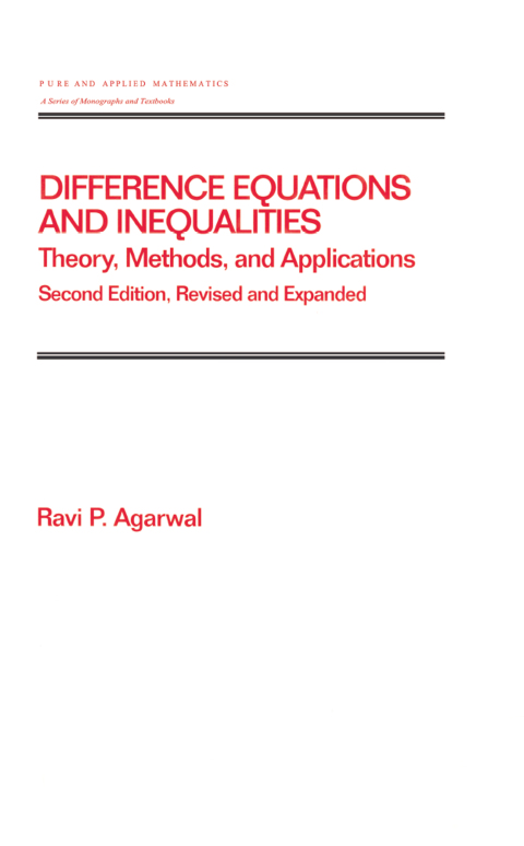 Difference Equations and Inequalities 