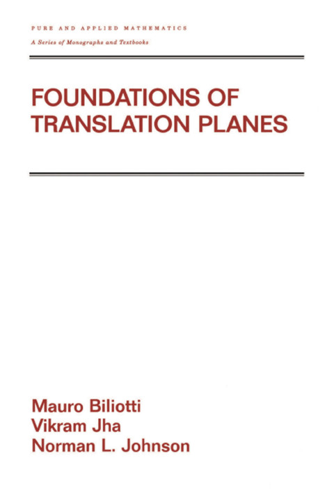 Cover image for book Foundations of Translation Planes