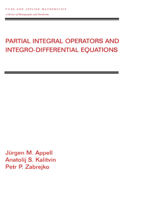 Cover image for book Partial Integral Operators and Integro-Differential Equations