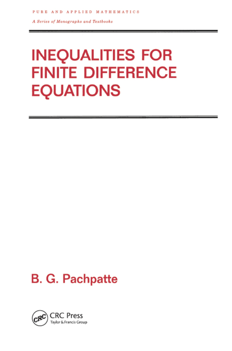Cover image for book Inequalities for Finite Difference Equations