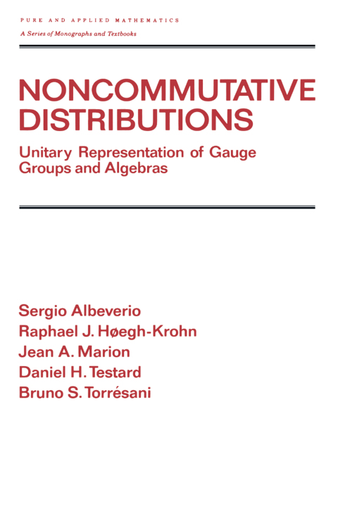 Cover image for book Noncommutative Distributions