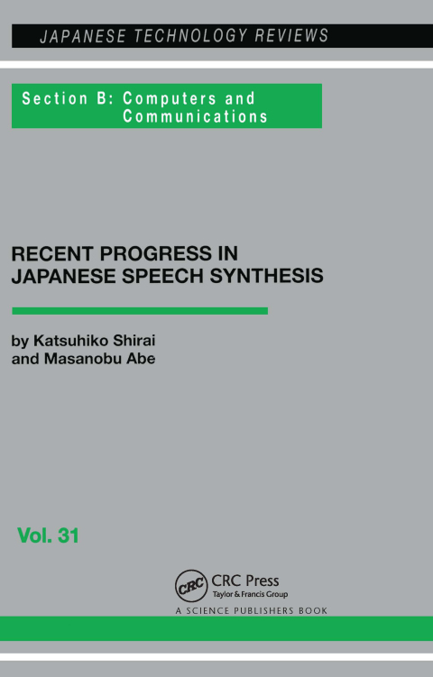 Cover image for book Japanese Speech Synthesis