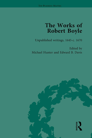 The Works of Robert Boyle, Part II Vol 6