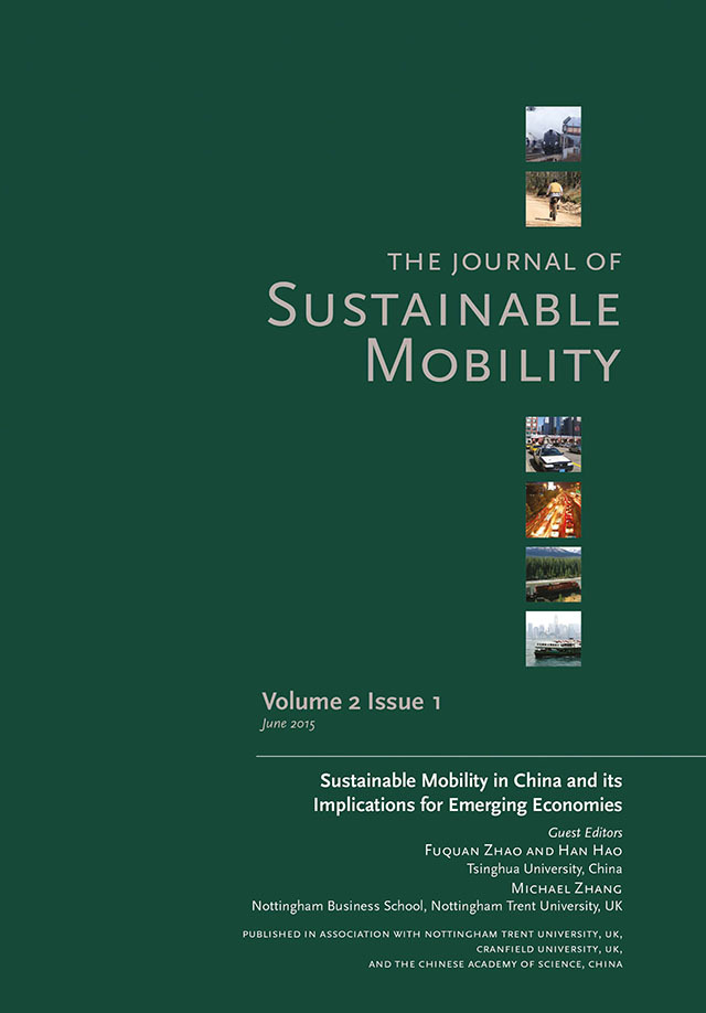 Journal of Sustainable Mobility Vol. 2 Issue 1