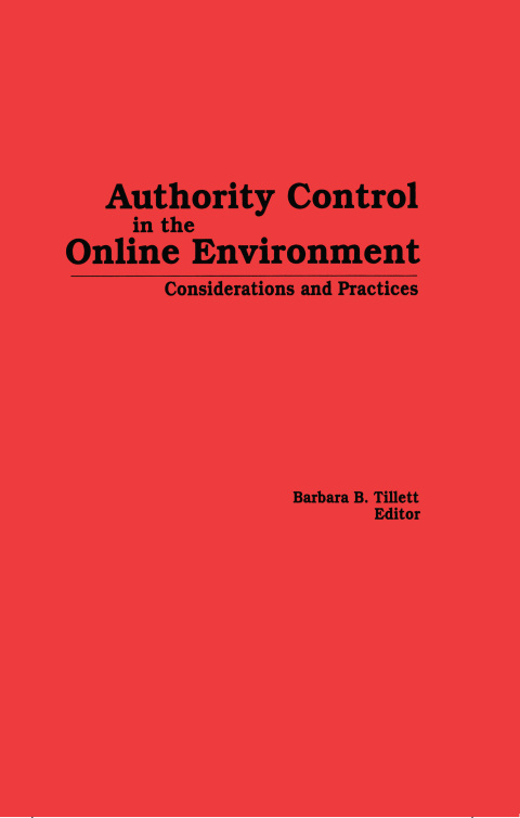 Authority Control in the Online Environment 