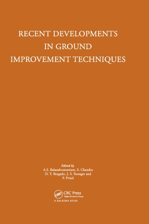 Cover image for book Recent Developments in Ground Improvement Techniques