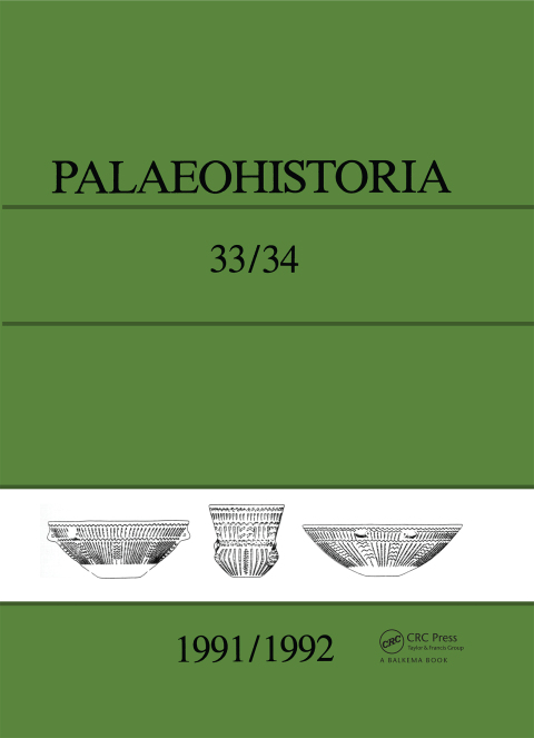Cover image for book Palaeohistoria 33,34 (1991-1992)