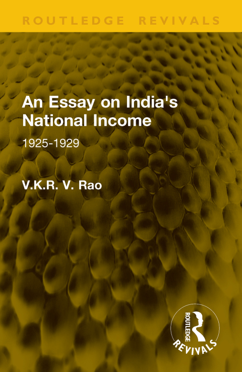 Cover image for book An Essay on India's National Income
