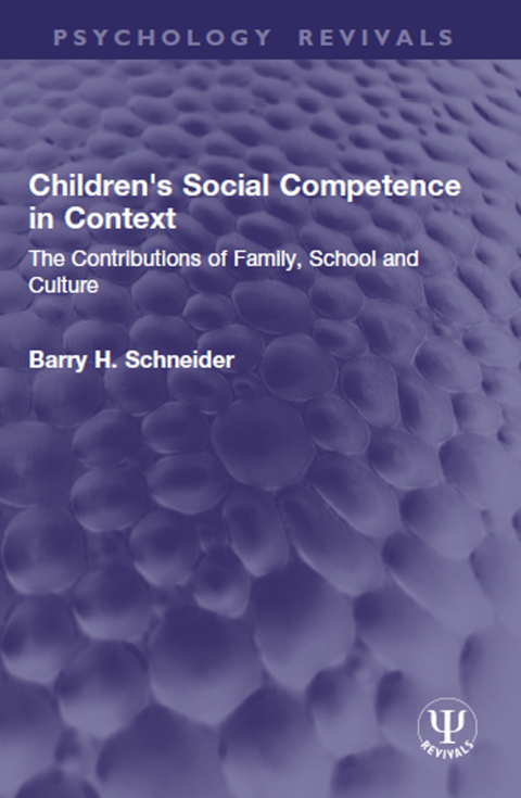 Cover image for book Children's Social Competence in Context