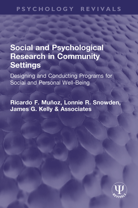 Cover image for book Social and Psychological Research in Community Settings
