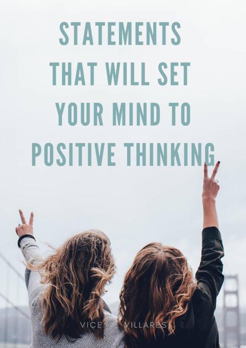 Cover image for book Statements that will set your mind to positive thinking